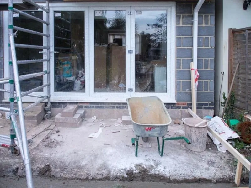Completed flat roofed rear extension on a Croydon house